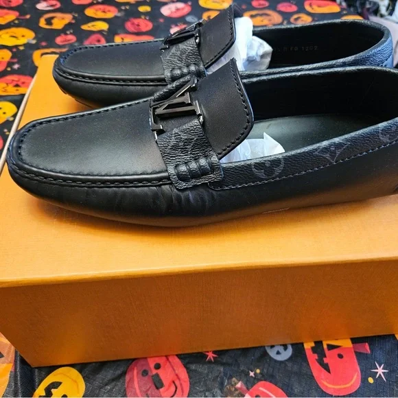Authentic Louis Vuitton Monte Carlo Black Moccasin/Driving Shoes.SZ 8.5 - Picture 5 of 8